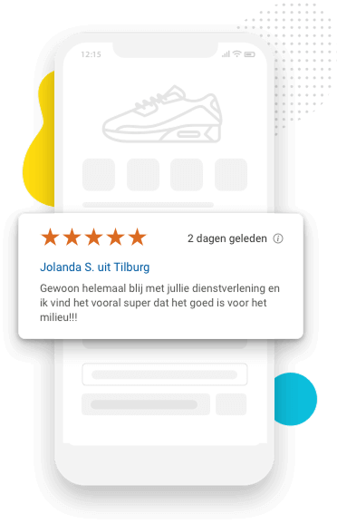 Een mobiele telefoon met een beoordeling erop. 5 sterren, 2 dagen geleden. Van Jolanda S. uit Tilburg. Beoordeling: Gewoon helemaal blij met jullie dienstverlening en ik vind het vooral super dat het goed is voor het milieu!!!